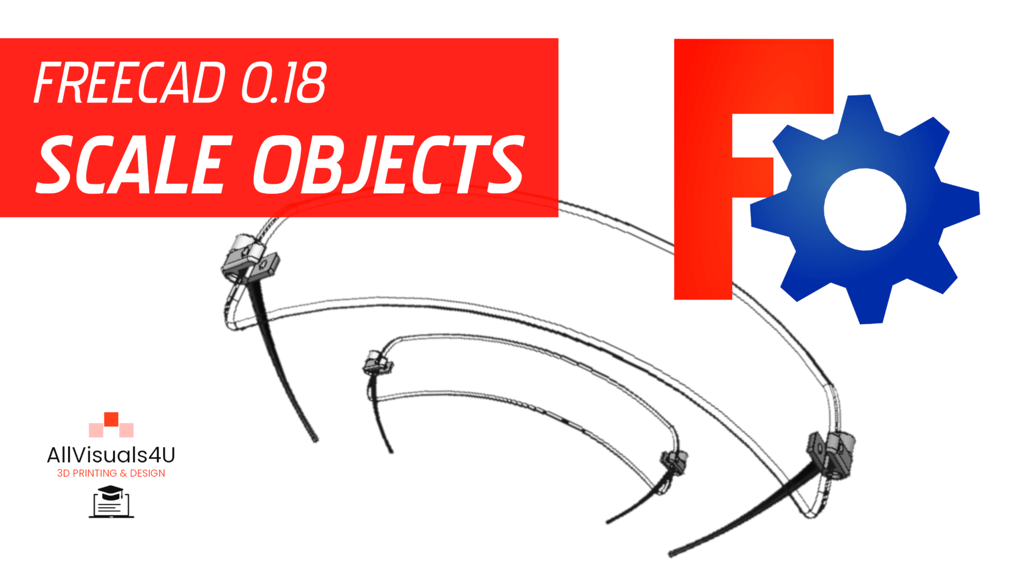 How to scale objects in freecad 3dparts4u